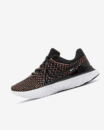 Nike React Infinity Run Flyknit 3 Løpesko Vei Dame Svarte Blå Rosa Hvite | NO2236