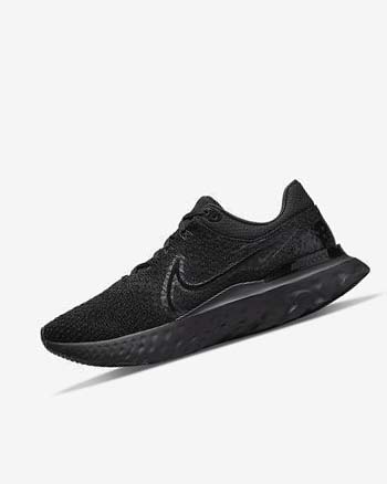 Nike React Infinity Run Flyknit 3 Løpesko Vei Herre Svarte Svarte Svarte | NO4569