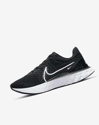 Nike React Infinity Run Flyknit 3 Løpesko Vei Dame Svarte Hvite | NO5441