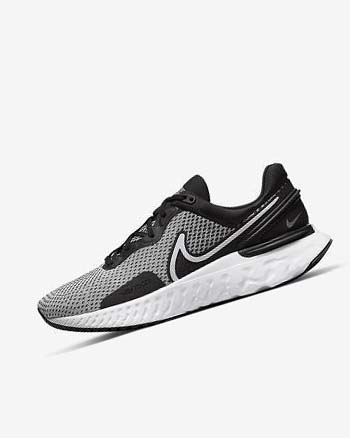 Nike React Miler 3 Løpesko Vei Herre Hvite Svarte Metal Sølv Hvite | NO2994