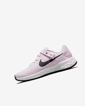 Nike Revolution 6 FlyEase Løpesko Vei Jente Rosa Svarte | NO5218