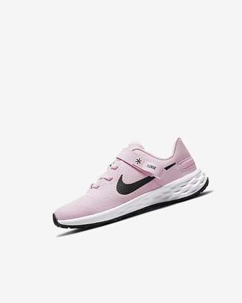 Nike Revolution 6 FlyEase Sko Gutt Rosa Svarte | NO2355