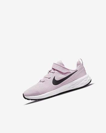 Nike Revolution 6 Løpesko Jente Rosa Svarte | NO2984