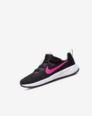 Nike Revolution 6 Løpesko Jente Svarte Rosa Rosa | NO4886