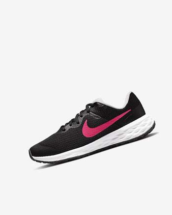 Nike Revolution 6 Løpesko Vei Gutt Svarte Rosa Rosa | NO2604