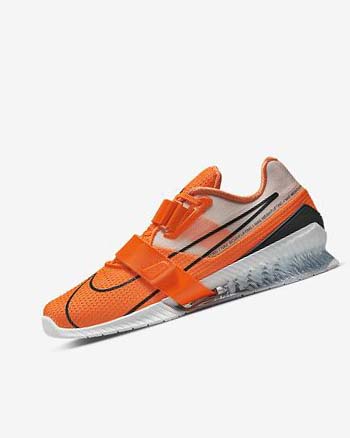 Nike Romaleos 4 Treningssko Dame Oransje Hvite Svarte | NO2526