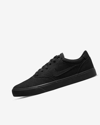 Nike SB Chron 2 Canvas Skatesko Dame Svarte Svarte Svarte | NO2791