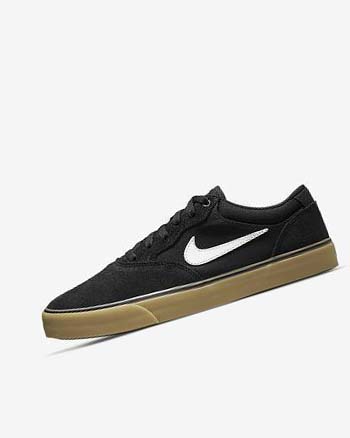 Nike SB Chron 2 Skatesko Herre Svarte Svarte Lyse Brune Hvite | NO4774