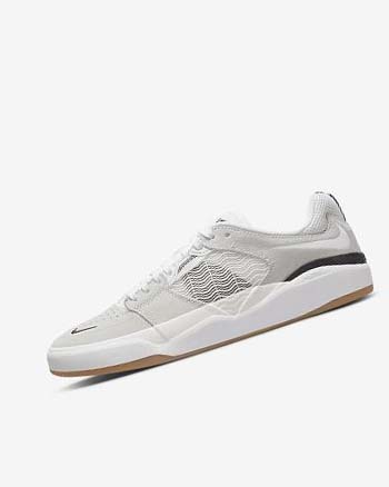 Nike SB Ishod Wair Skatesko Dame Hvite Hvite Svarte Hvite | NO4923