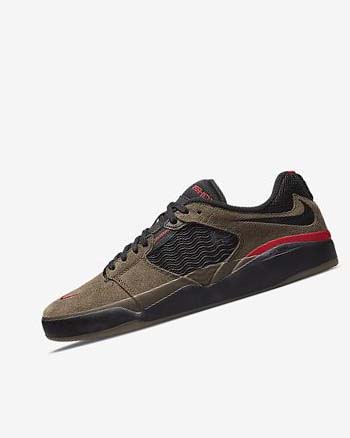 Nike SB Ishod Wair Skatesko Dame Lyse Olivengrønne Lyse Olivengrønne Rød Svarte | NO4867