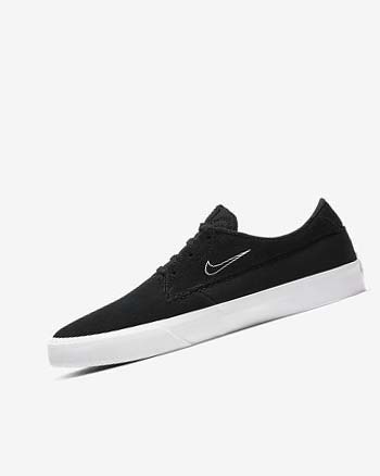 Nike SB Shane Skatesko Dame Svarte Svarte Hvite | NO2992