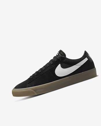 Nike SB Zoom Blazer Low Pro GT Skatesko Dame Svarte Svarte Hvite Hvite | NO4581