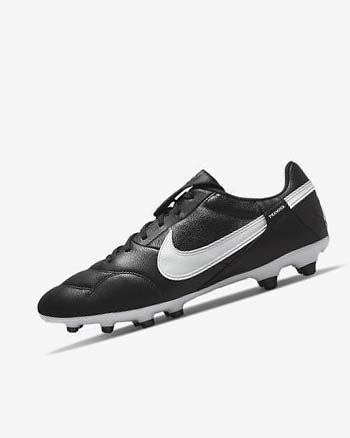 Nike The Premier 3 FG Fotballsko Herre Svarte Hvite | NO4546