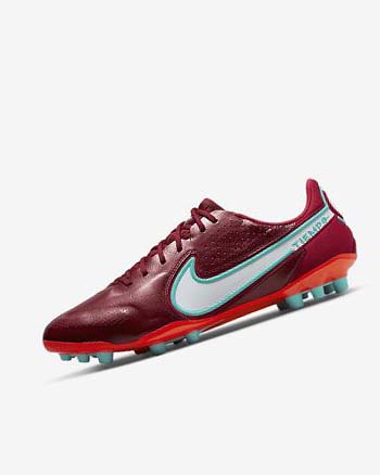 Nike Tiempo Legend 9 Elite AG-Pro Fotballsko Dame Rød Lyse Rød Hvite | NO1205