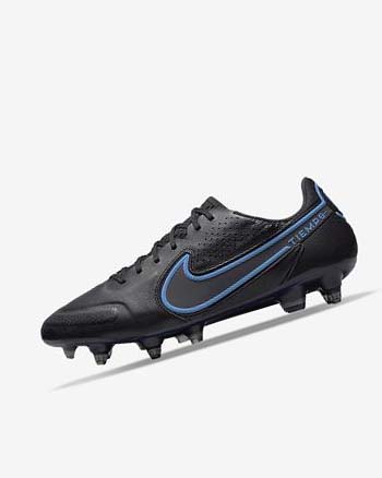 Nike Tiempo Legend 9 Elite SG-Pro AC Fotballsko Dame Svarte Grå Svarte | NO2567