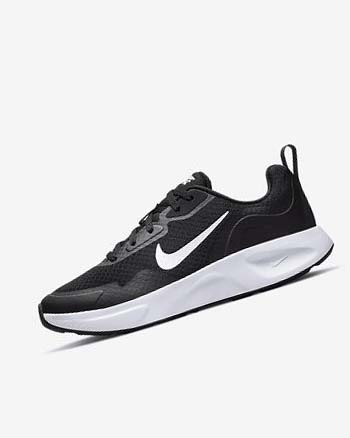 Nike Wearallday Joggesko Dame Svarte Hvite | NO4916