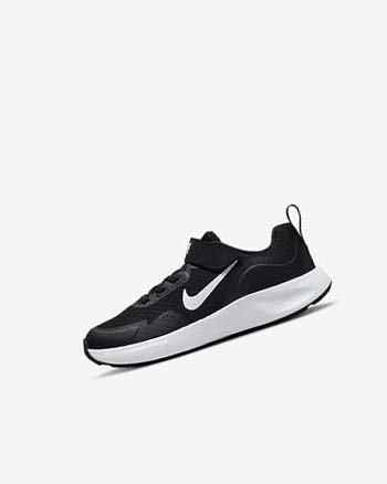 Nike Wearallday Joggesko Jente Svarte Hvite | NO2441