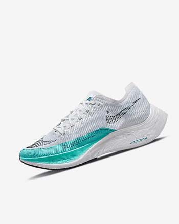 Nike ZoomX Vaporfly Next% 2 Løpesko Vei Dame Hvite Grønn Turkis Svarte | NO4806