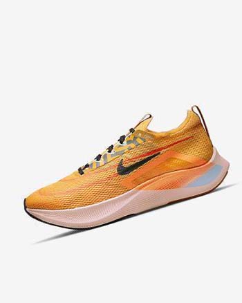 Nike Zoom Fly 4 Løpesko Vei Herre Gull Oransje Svarte | NO5318